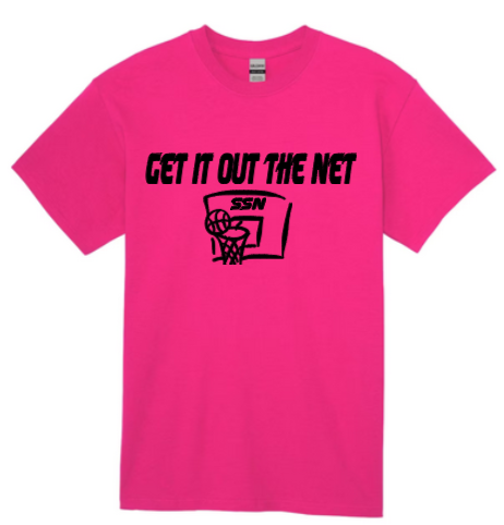 Get It Out The Net T Shirt (Pink)