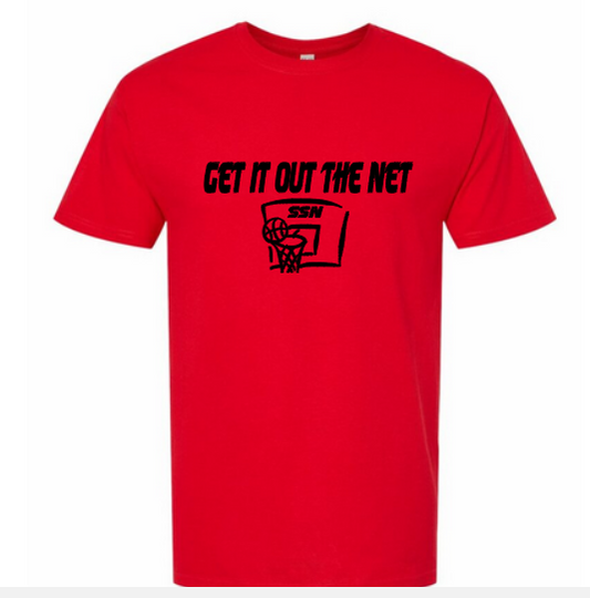 Get It Out The Net T Shirt (Red)