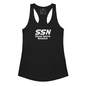 SSN Signature Women’s Racerback Tank Top (black/white)