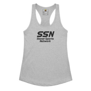 SSN Signature Women’s Racerback Tank Top (grey/black)