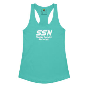 SSN Signature Women’s Racerback Tank Top (tahiti blue/white)