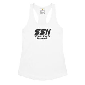 SSN Signature Women’s Racerback Tank Top (white/black)